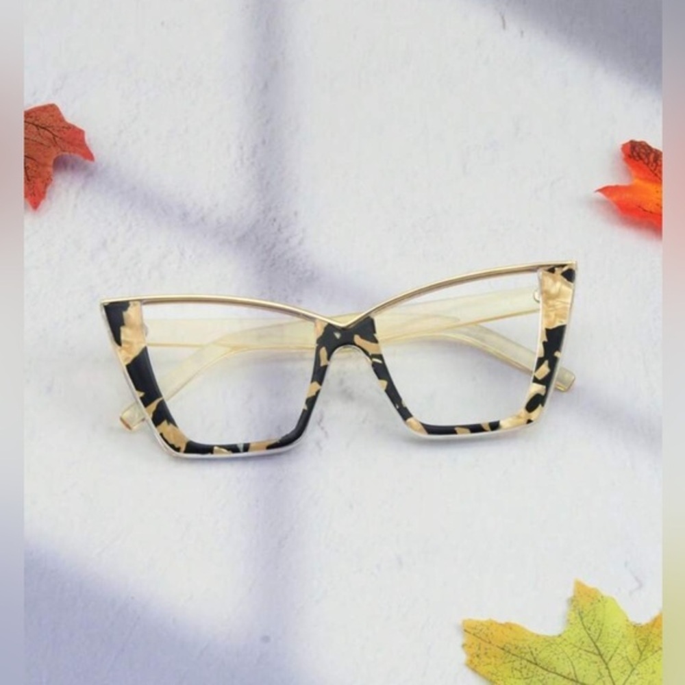 ✨NEW Stylish Leopard Print Cat-Eye Glasses - Picture 4 of 5